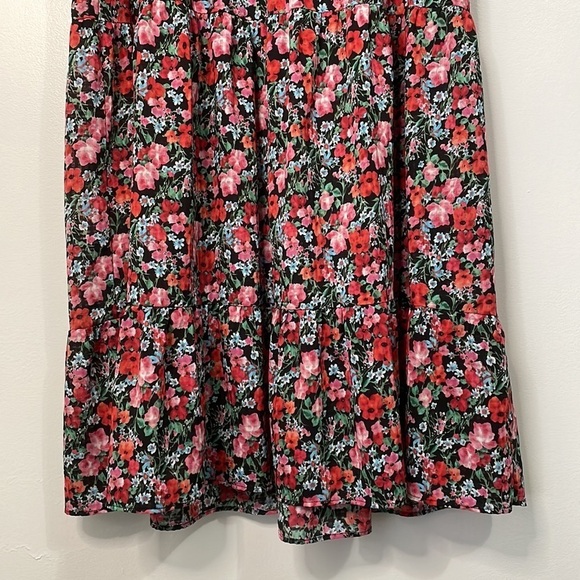 Zara Floral Peasant Tiered Midi Maxi Dress Size M - Picture 6 of 6